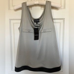 NWT Armani Silk Jersey Top “Grigio Perla” - size 40